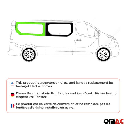 Seitenfenster Auto Fenster für Fiat Talento 2016-2020 Rechts Auto L2 Schwarz