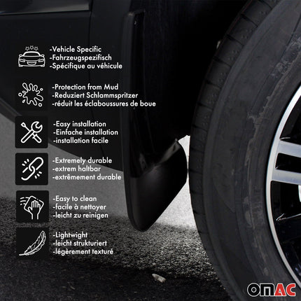 Schmutzfänger Spritzschutz Vorn für Renault Kangoo 2013-2021 Schwarz Gummi 2x