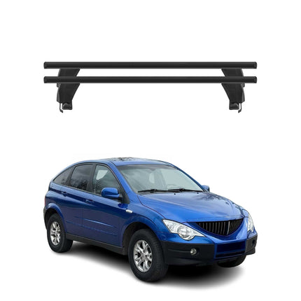 Menabo Dachträger Grundtäger für SsangYong Actyon 2006-2011 50kg Alu Schwarz 2x