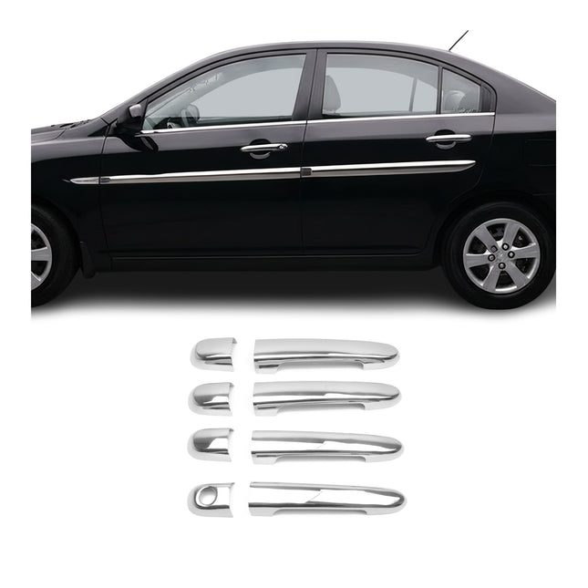 Chrom Türgriff Blende für Hyundai Accent Limo 2005-11 4Tür Edelstahl 8tlg
