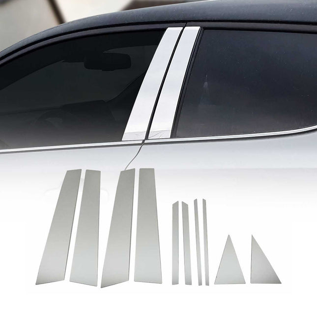 B-Säule C-Säule Türsäulen Verkleidung für Seat Ibiza 2017-2021 Chrom Silber 10x
