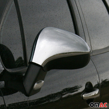 Spiegelkappen Spiegelabdeckung für Peugeot 207 2006-2012 Edelstahl Chrom 2tlg