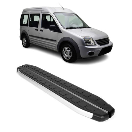 Seitenbretter Trittbretter für Ford Connect 2008-18 L2 Langer Alu Schwarz