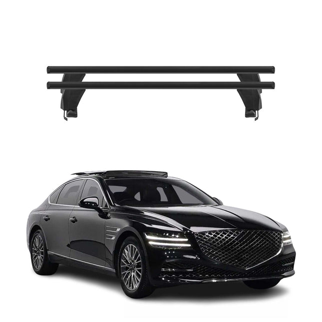 Menabo Dachträger Grundträger für Genesis G80 2017-2020 Alu Schwarz 2tlg