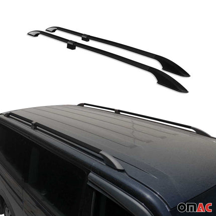 Dachreling Dachgepäckträger für Fiat Scudo 2007-2016 L2 Mitte RS Alu Schwarz