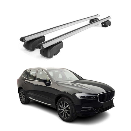 Dachträger Gepäckträger für Volvo XC60 II 2017-2026 Aluminium Silber ABE 2x