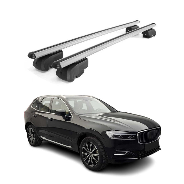 Dachträger Gepäckträger für Volvo XC60 II 2017-2026 Aluminium Silber ABE 2x