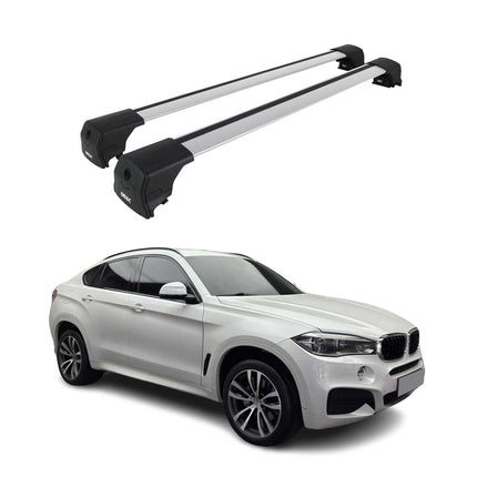 Dachträger Grundtäger für BMW X6 F16 2014-2019 75kg Aluminium Silber 2 tlg