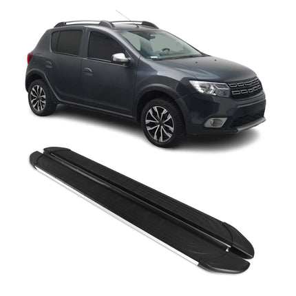 Trittbretter Seitenschweller für Dacia Sandero Stepway 2007-2012 Schwarz