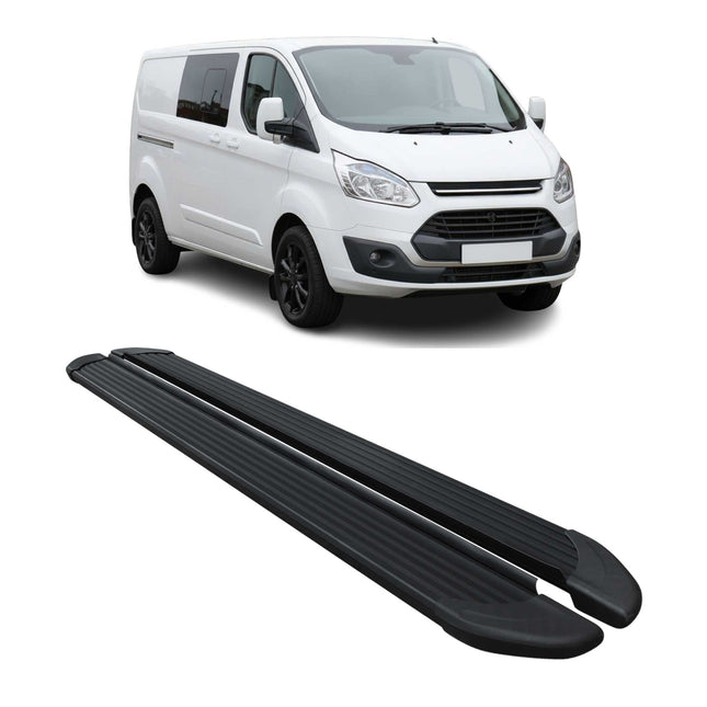 Schweller Trittbretter Schweller für Ford Transit Custom I 2012-2023 L2 Schwarz