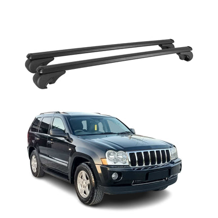 Dachträger für Jeep Cherokee KK 2008-2014 Gepäckträger Grundträger Alu Schwarz