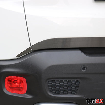 Kofferraumleiste Heckleiste für Jeep Renegade 2014-2024 Gebürstet Dunkel 3tlg