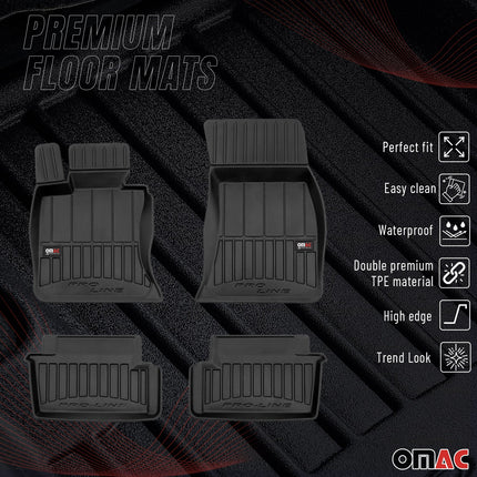 OMAC Gummi Fußmatten für BMW 4er F33 Cabrio 2013-2020 Premium TPE Automatten 4x