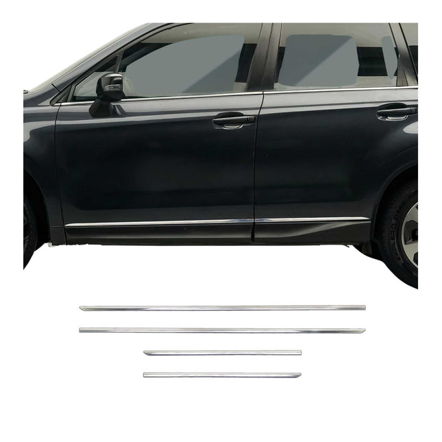 Seitentürleiste Türschutzleiste für Subaru Forester IV 2013-2018 Chrom Edelstahl