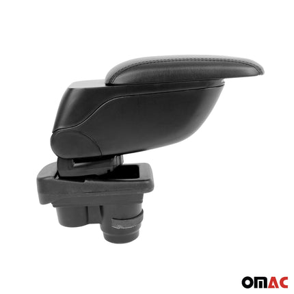 Mittelarmlehne Armlehne für Fiat 500 500C 2007-15 Pre-FL mit adapter ABS Schwarz
