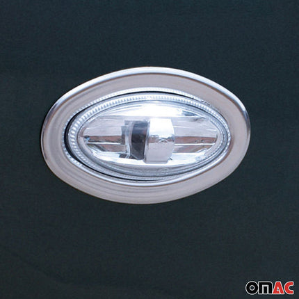 Blinkerrahmen Blinker für Peugeot 307 108 407 607 4007 Edelstahl Chrom 2x