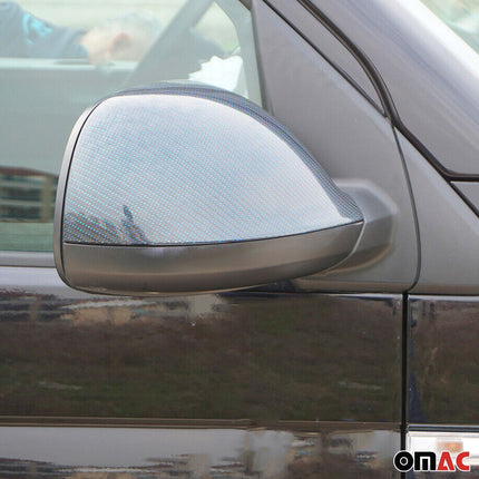 Spiegelkappen Spiegelabdeckung für VW Transporter T5 2009-2015 Echt Carbon Blau