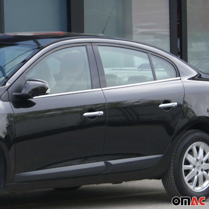 Fensterleisten Zierleisten für Renault Fluence 2010-2021 Edelstahl Chrom 4tlg