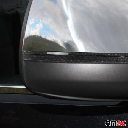 Spiegelkappen Leiste für VW Multivan T5 2010-2015 Kohlefaser Carbon Schwarz 2tlg