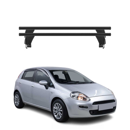 Menabo Dachträger Grundtäger für Fiat Punto Evo 2009-2012 3tür 50kg Alu Schwarz