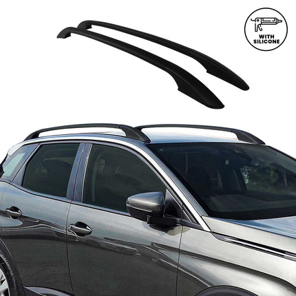 Aluminium Dachreling Relingträger für Toyota Auris 2012-2019 Schwarz 2x