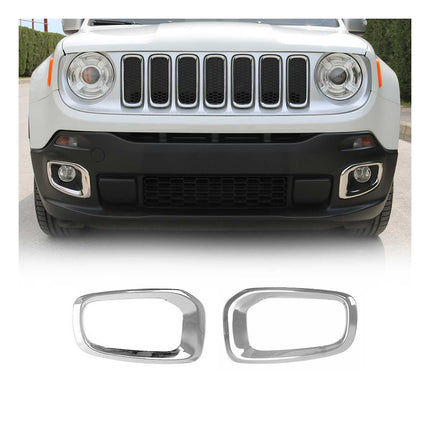Nebelscheinwerfer Rahmen Chrom für Jeep Renegade 2014-2019 Edelstahl 2x