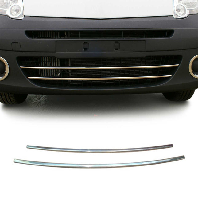 Kühlergrill Leisten Grillleisten für Renault Kangoo 2008-2020 Edelstahl Chrom 2x