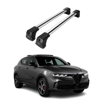 Dachträger Grundtäger für Alfa Romeo Tonale 2022-2026 75kg Alu Silber 2 tlg
