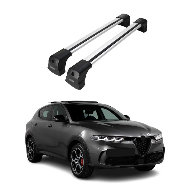Dachträger Grundtäger für Alfa Romeo Tonale 2022-2026 75kg Alu Silber 2 tlg