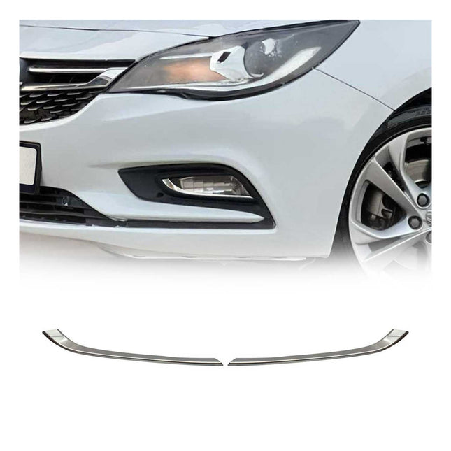 Nebelscheinwerfer Rahmen Chrom für Opel Astra K Schrägheck Edelstahl 2x