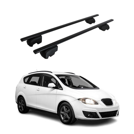 Dachträger Grundtäger für Seat Altea XL 2007-2015 75kg Metall Schwarz 2 tlg