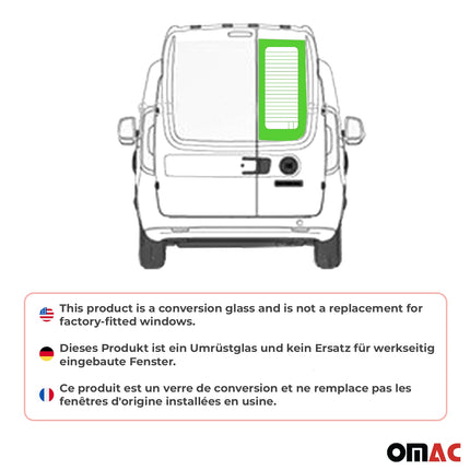 Heckscheibe Fenster für Fiat Doblo Maxi 2010-2021 Doppelflügeltür Rechts L2 H2