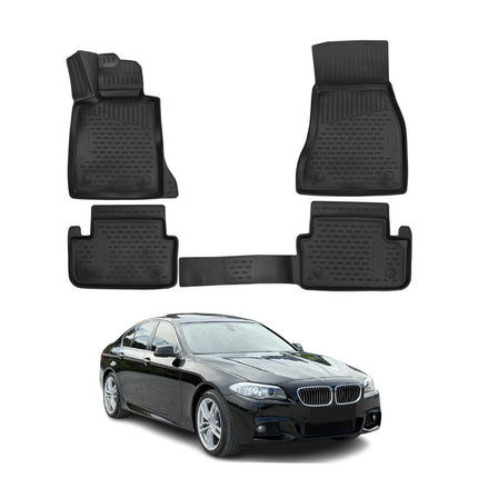 OMAC Gummimatten Fußmatten für BMW 5er F10 F11 xDrive 2013-2017 TPE 4x
