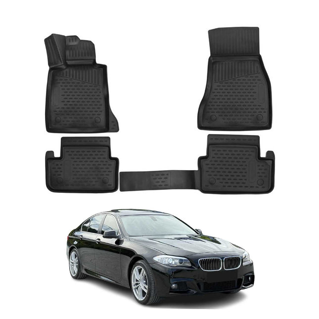 OMAC Gummimatten Fußmatten für BMW 5er F10 F11 xDrive 2013-2017 TPE 4x