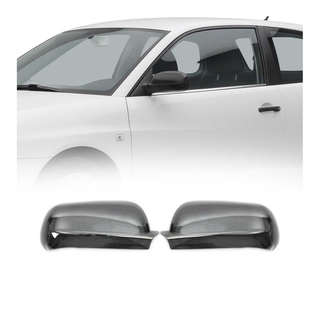 Spiegelabdeckung Spiegelkappen für Seat Cordoba 6K 1999-2002 Dark Abs Chrom