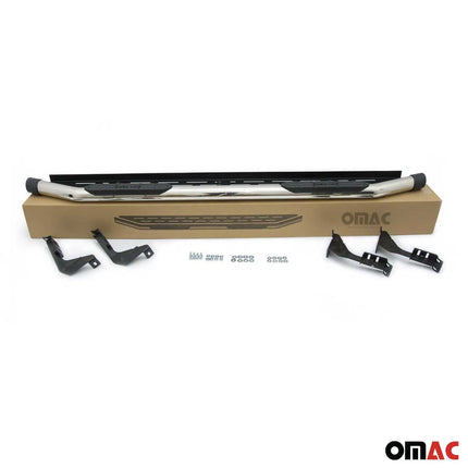 Edelstahl Trittbretter Schwellerrohre für Toyota Hilux DoubleCab 2005-15 Silber
