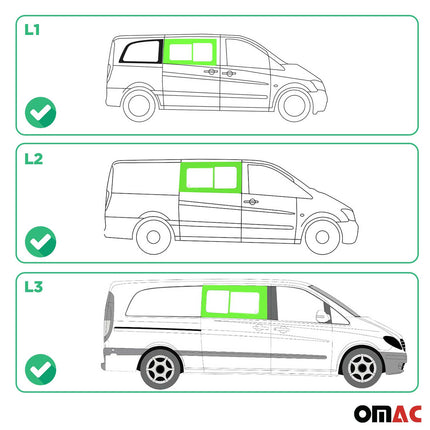 Schiebefenster Schiebetür für Mercedes Vito W639 2003-2014 Vorne Fenster Rechts