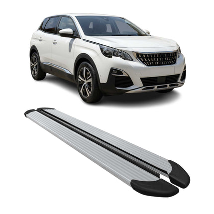 Seitenschweller Trittbretter Schweller für Peugeot 3008 2016-2024 Aluminium Grau
