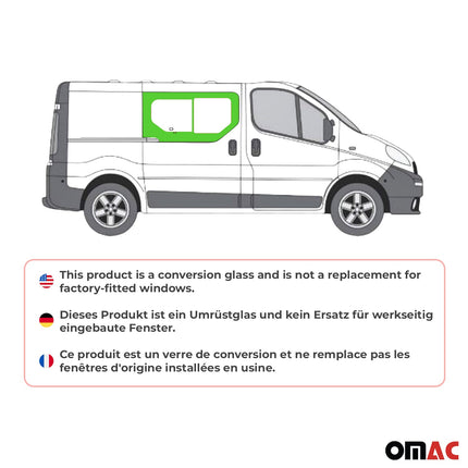 Seitenfenster Auto Schiebefenster für Renault Trafic 2001-2014 Rechts L1 L2