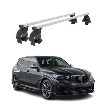 Menabo Dachträger Grundtäger für BMW X5 G05 2019-2026 50kg Stahl Silber 2 tlg