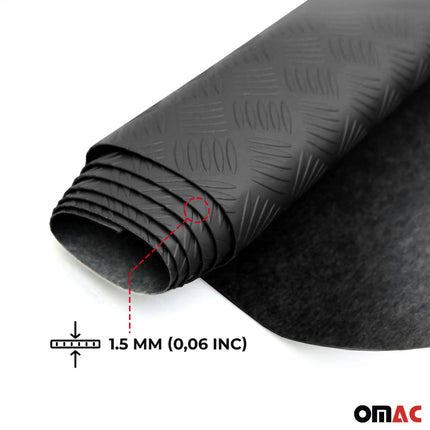 Antirutschmatte Auto Gumimatte Bodenbelag Riffelblech Optik 500x200cm Schwarz 1x