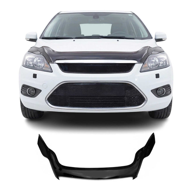 Motorhaube Deflektor Steinschlagschutz für Ford Focus 2 FL 2008-2010 Schwarz