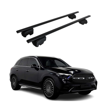 Dachträger Grundtäger für Mercedes GLC X254 2022-2026 75kg Metall Schwarz 2 tlg