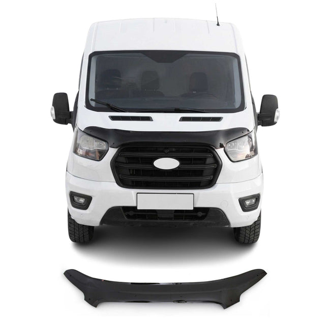 Motorhaube Deflektor Insekten Steinschlagschutz für Ford Transit 2020-26 Dunkel