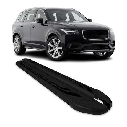 Trittbretter Schweller Seitenbretter für Volvo XC 90 2015-2023 2X Alu Schwarz