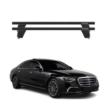 Menabo Dachträger Grundträger für Mercedes S Klasse W223 2021-26 Alu Schwarz 2x