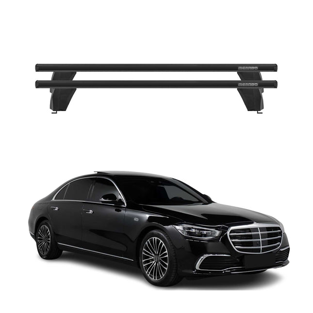 Menabo Dachträger Grundträger für Mercedes S Klasse W223 2021-26 Alu Schwarz 2x