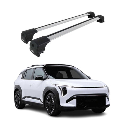 Dachträger Grundtäger für Kia EV3 2024-2026 75kg Aluminium Silber 2 tlg
