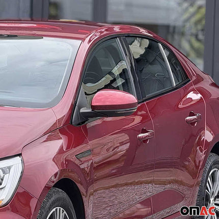 Fensterleisten Zierleisten für Renault Megane Limo 2016-2022 Chrom Dunkel 12x