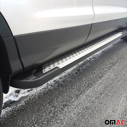 Alu Seitenbretter Trittbretter Schweller für Fiat Scudo 2007-2016 Kurzer Schwarz